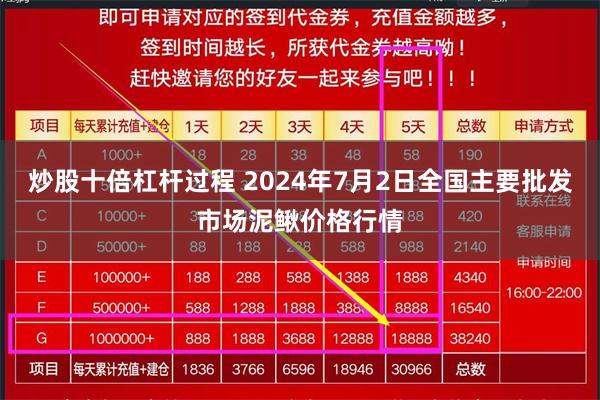 炒股十倍杠杆过程 2024年7月2日全国主要批发市场泥鳅价格行情