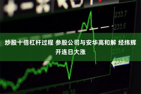 炒股十倍杠杆过程 参股公司与安华高和解 经纬辉开连日大涨